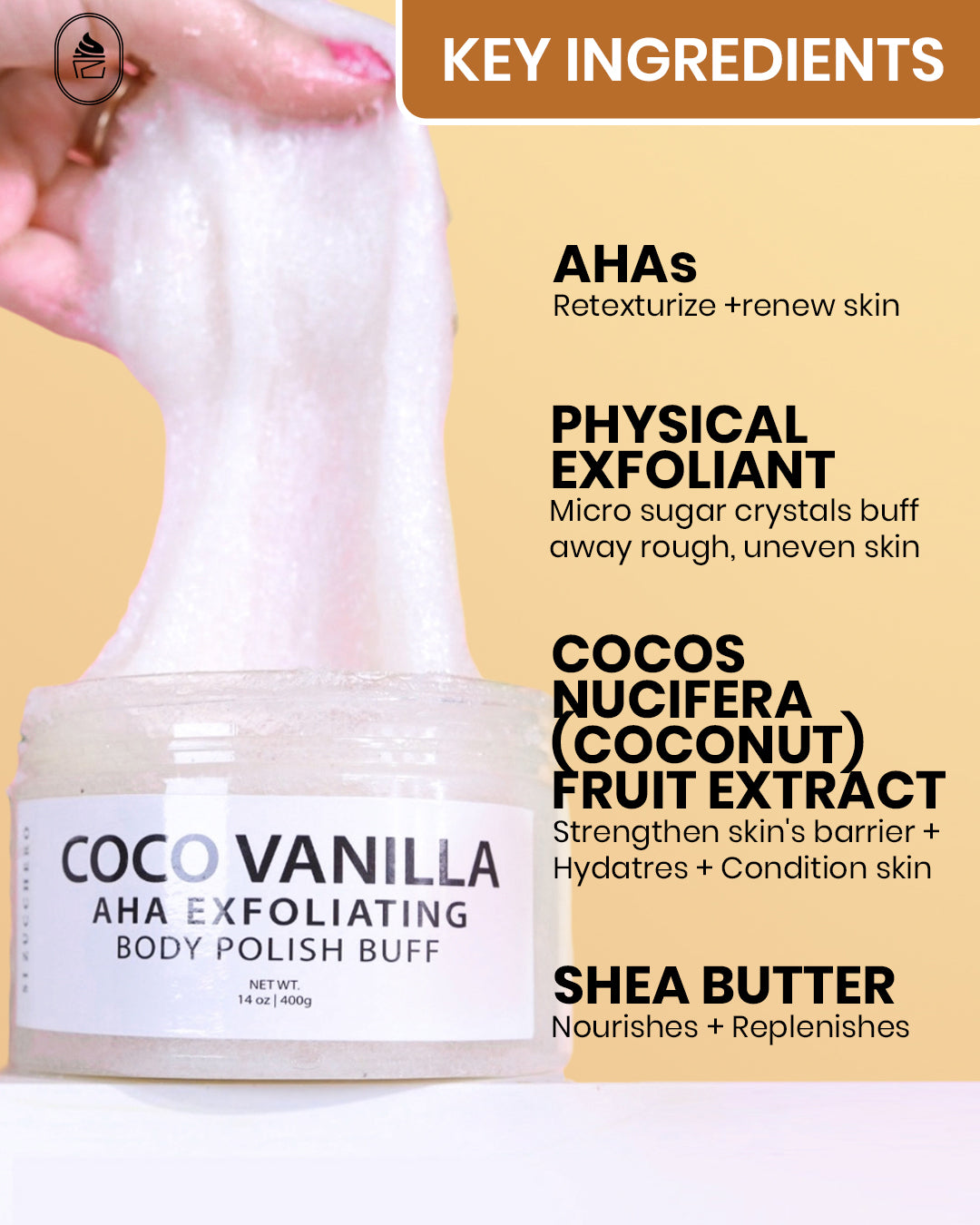 Coco Vanilla AHA Exfoliating Body Polish Buff